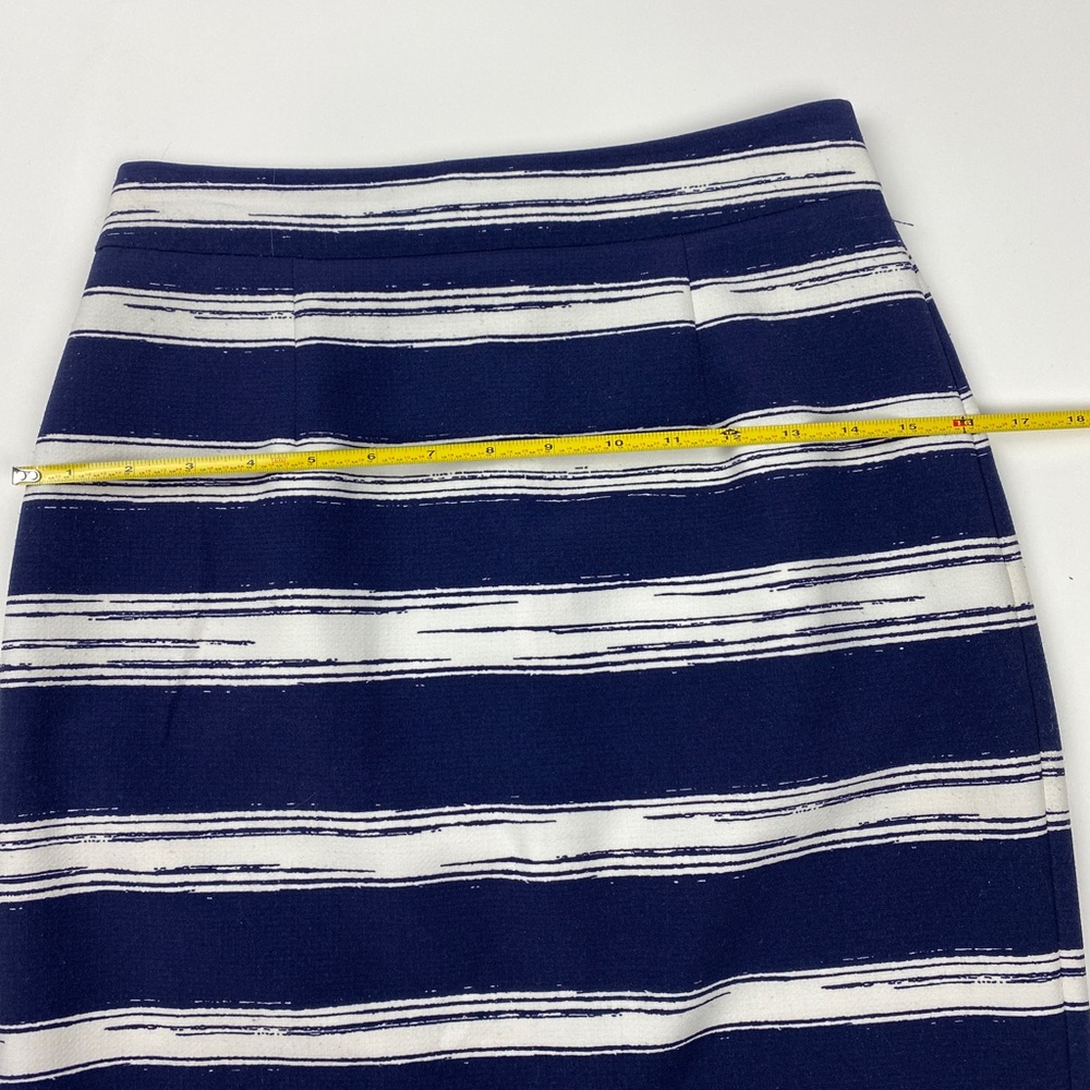 Zara Basic Collection Navy Blue White Striped Pen… - image 7
